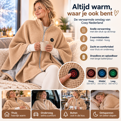 CosyWarm™ – Elektrische Verwarmde Poncho