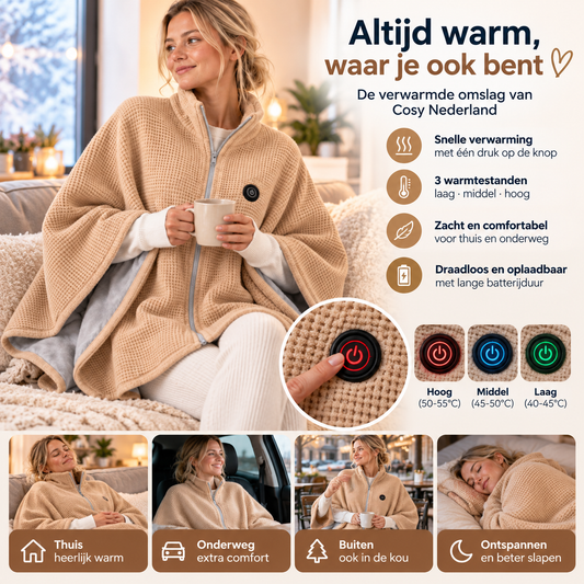 CosyWarm™ – Elektrische Verwarmde Poncho